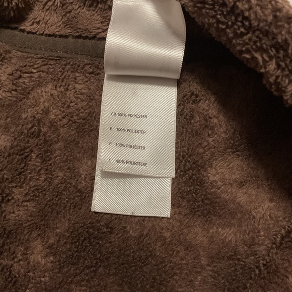 The North Face Girls Osito Plush Fleece Pullover Jacket Brown - Picture 9 of 10